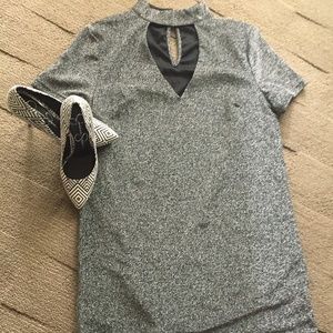 AQUA‎ Metallic Knit Mini Dress